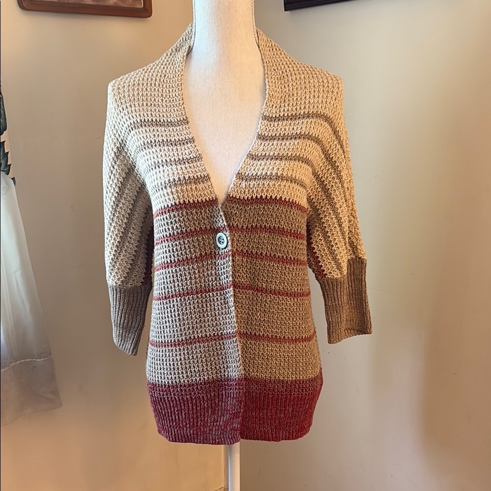 ‼️PRICE DROP‼️ 
Sonoma Beige and Red Striped Sweater